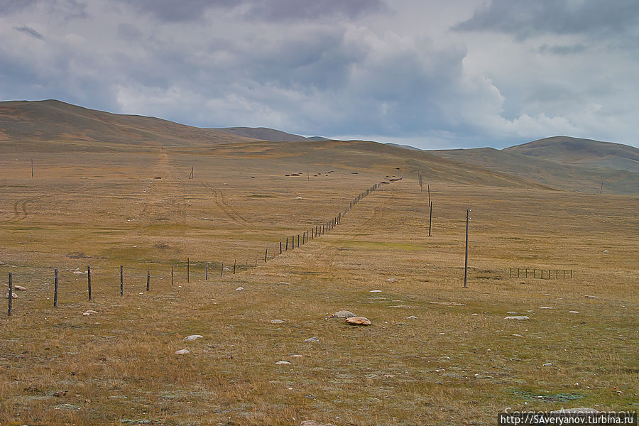 Граница в районе Ташанты Монголия
