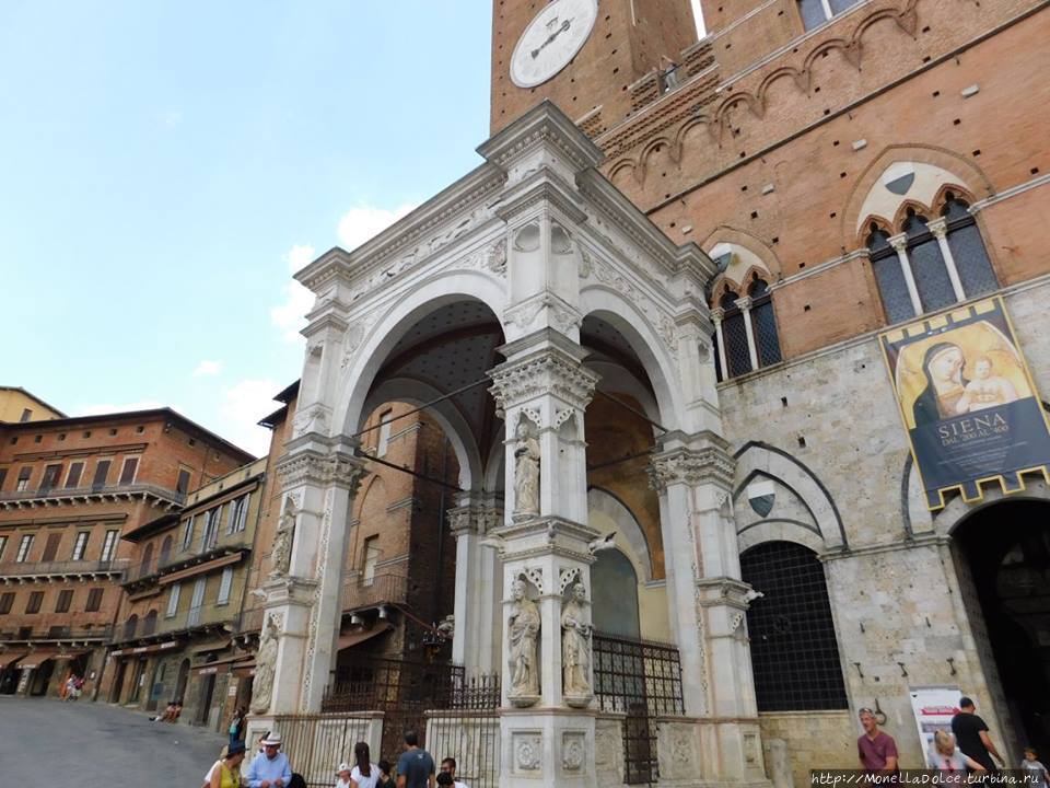 Siena: площадь piazza del Campo Сиена, Италия