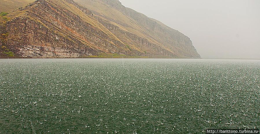 Проливной ливень в устье реки Туба. Абакан, Россия