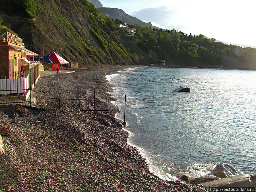 Местные на местном пляже Алупка, Россия