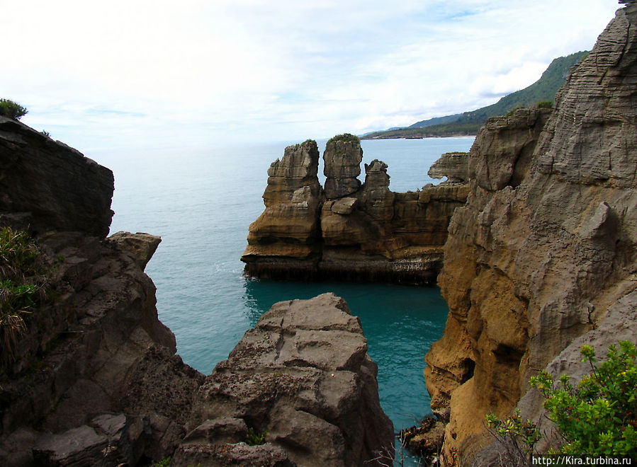 Pancake Rocks Район Уэст-Кост, Новая Зеландия