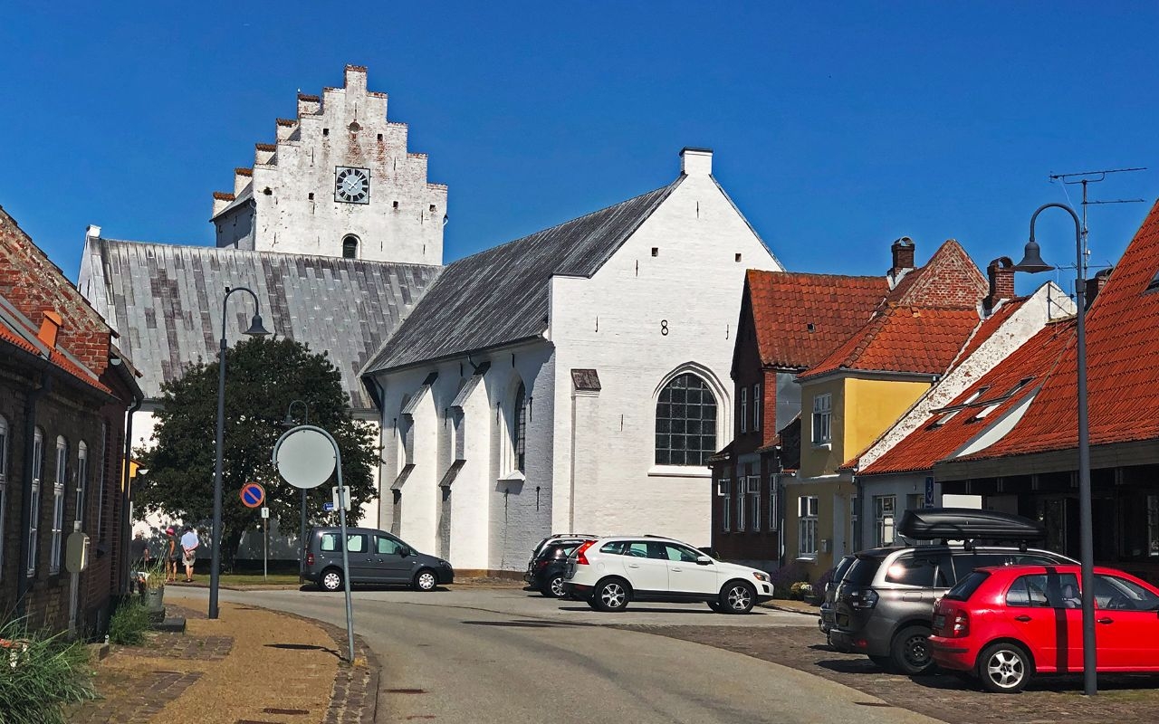 Pleasant impression from the town of Sæby, Jutland peninsula Сейби, Дания
