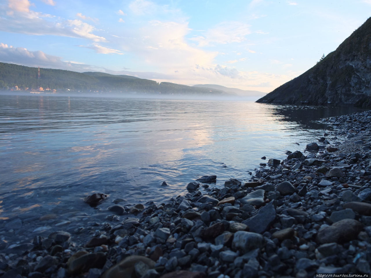 Туман над Енисеем Красноярск, Россия