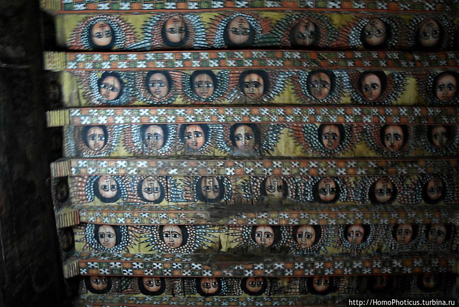 Внутри Дербре Берхан Селассие Гондер, Эфиопия