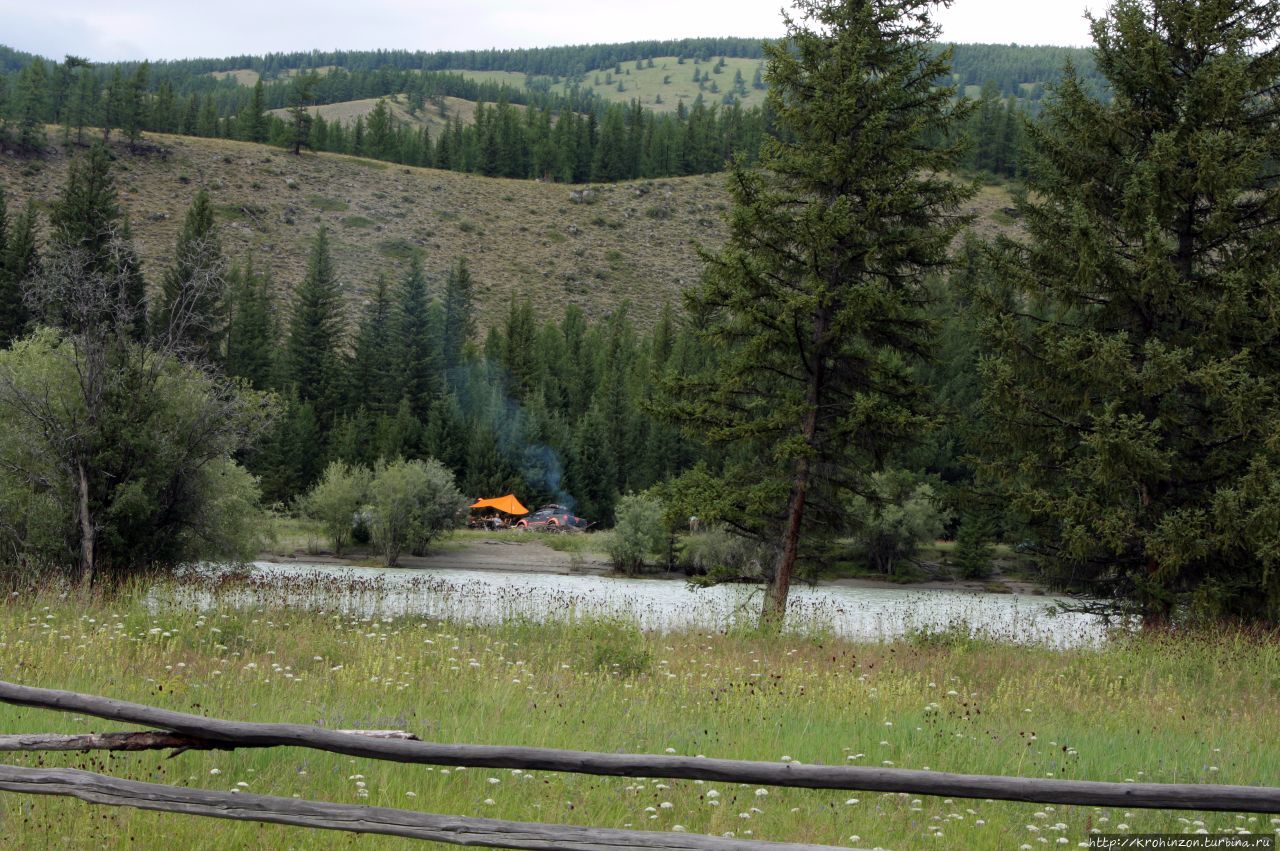 Наш лагерь с другого бере
