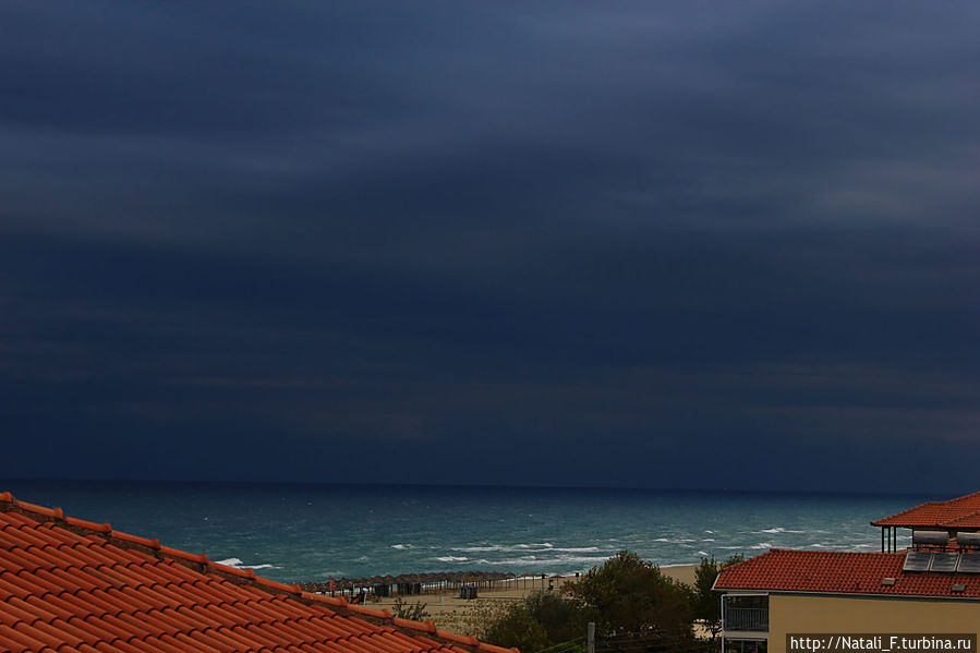 Вид на пляж из номера Центральная Македония, Греция