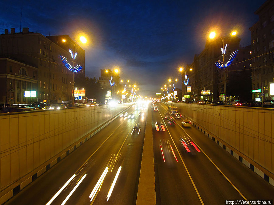 Вечерние улицы столицы. Москва, Россия