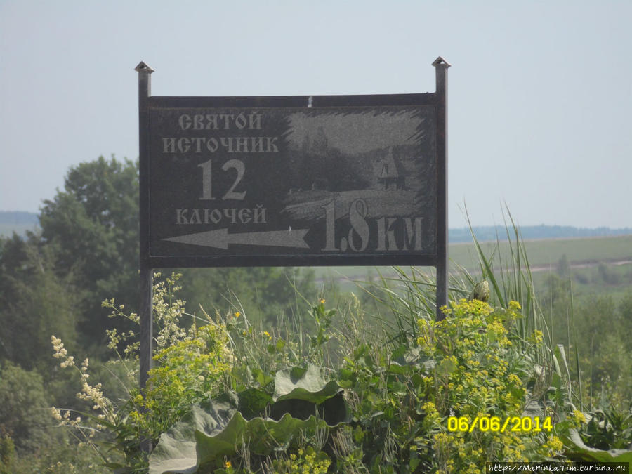 дорожный указатель к источнику Тульская область, Россия
