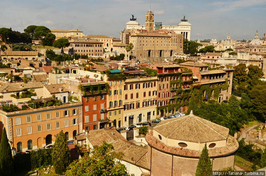 Панорама с холма Палатин Рим, Италия