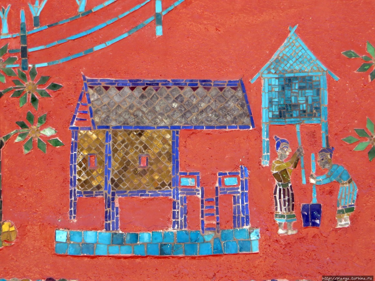 Интерьерные украшения стен храмового комплекса Ват Сене Сук Харам. Фото из интернета