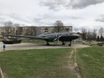 На главной транспортной развязке городского посёлка Бегомль расположен самолёт в память о действовавшем в годы войны поблизости крупном аэродроме