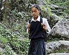 Не во всех селениях есть школы и приходится ежедневно ходить в другую деревню многие километры. По статистике только 25 % непальских девочек посещает её.