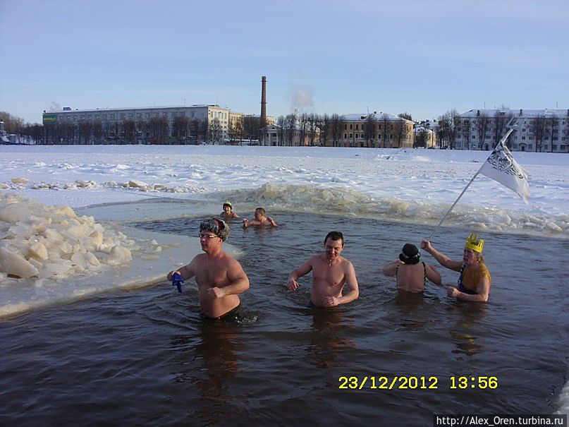 В гостях у новгородских моржей Великий Новгород, Россия