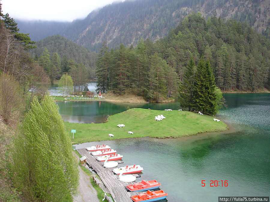 Вид на озеро Земля Тироль, Австрия