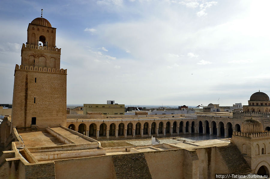 Хороший вид на мечеть открывается с крыши соседнего магазина ковров на улице Окба ибн Нафаа.