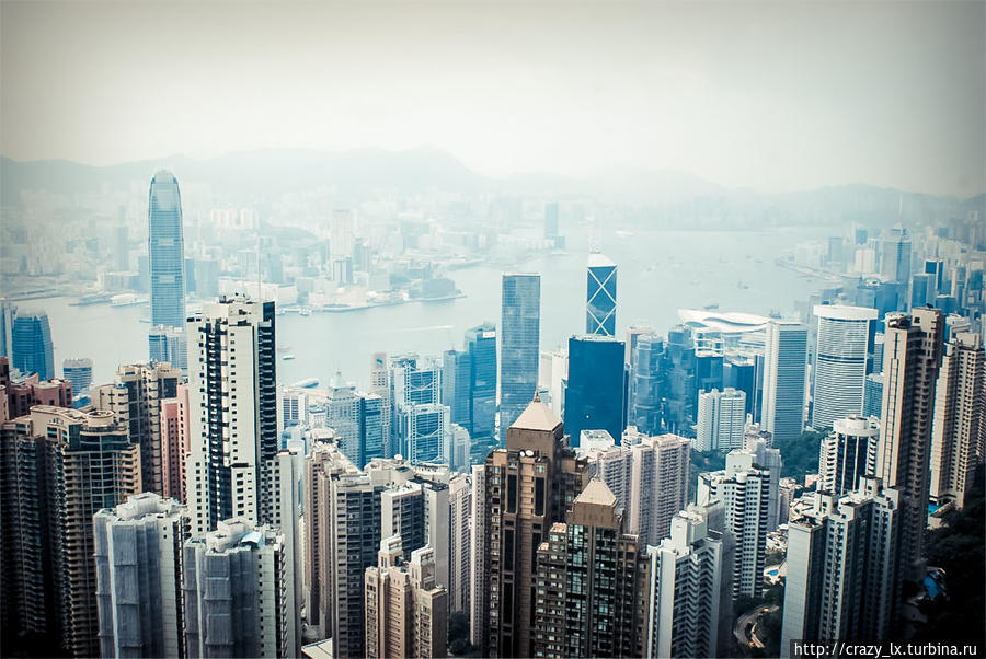 Вид с Пика Виктории. Место паломничества всех туристов) Гонконг