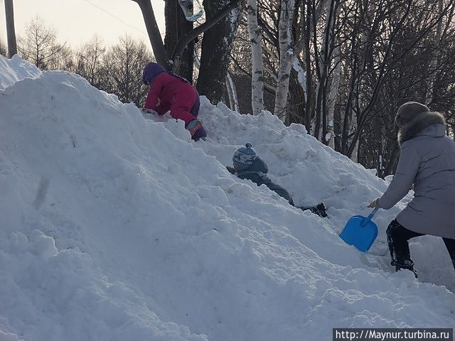 Снег выпал на радость детворе.