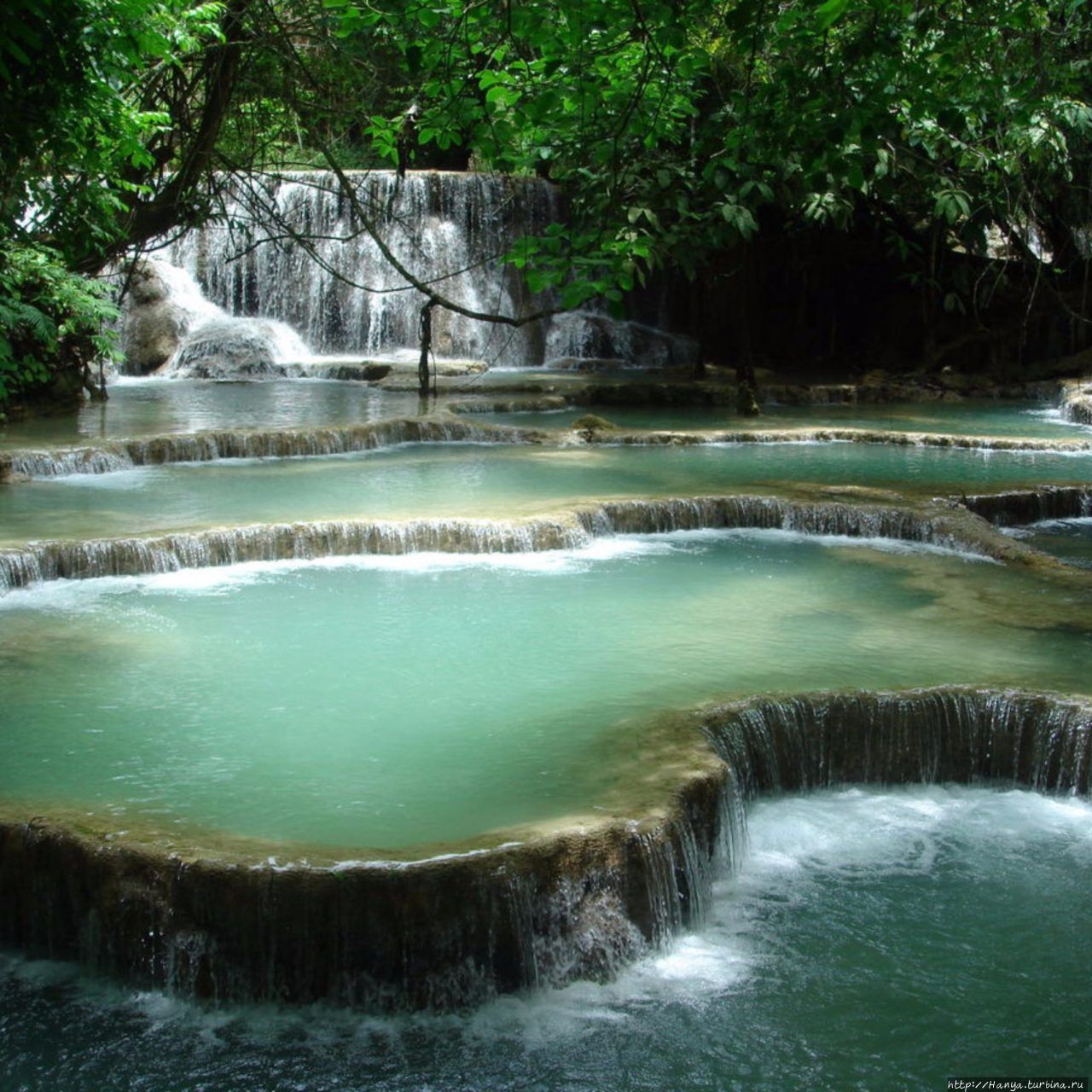 Водопад  Kuang Si. Фото и