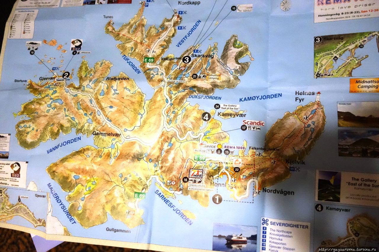 карта острова Хоннинсвог, Норвегия