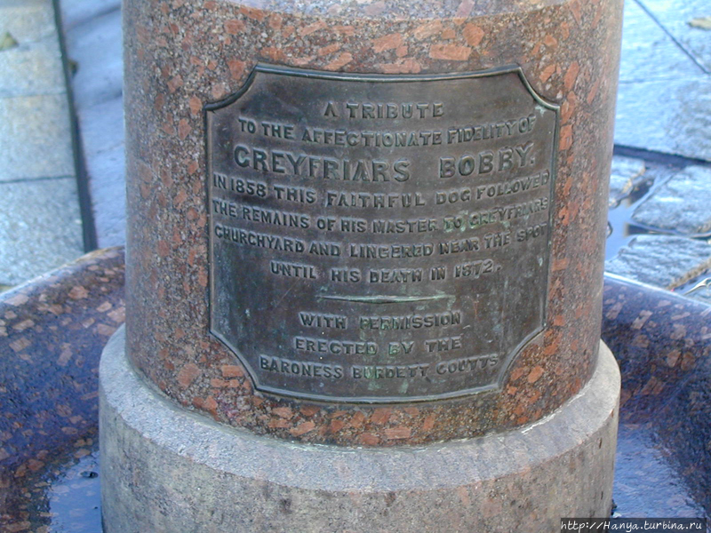 Памятник собачьей преданности Грейфрайерс Бобби. Фото из интернета Эдинбург, Великобритания
