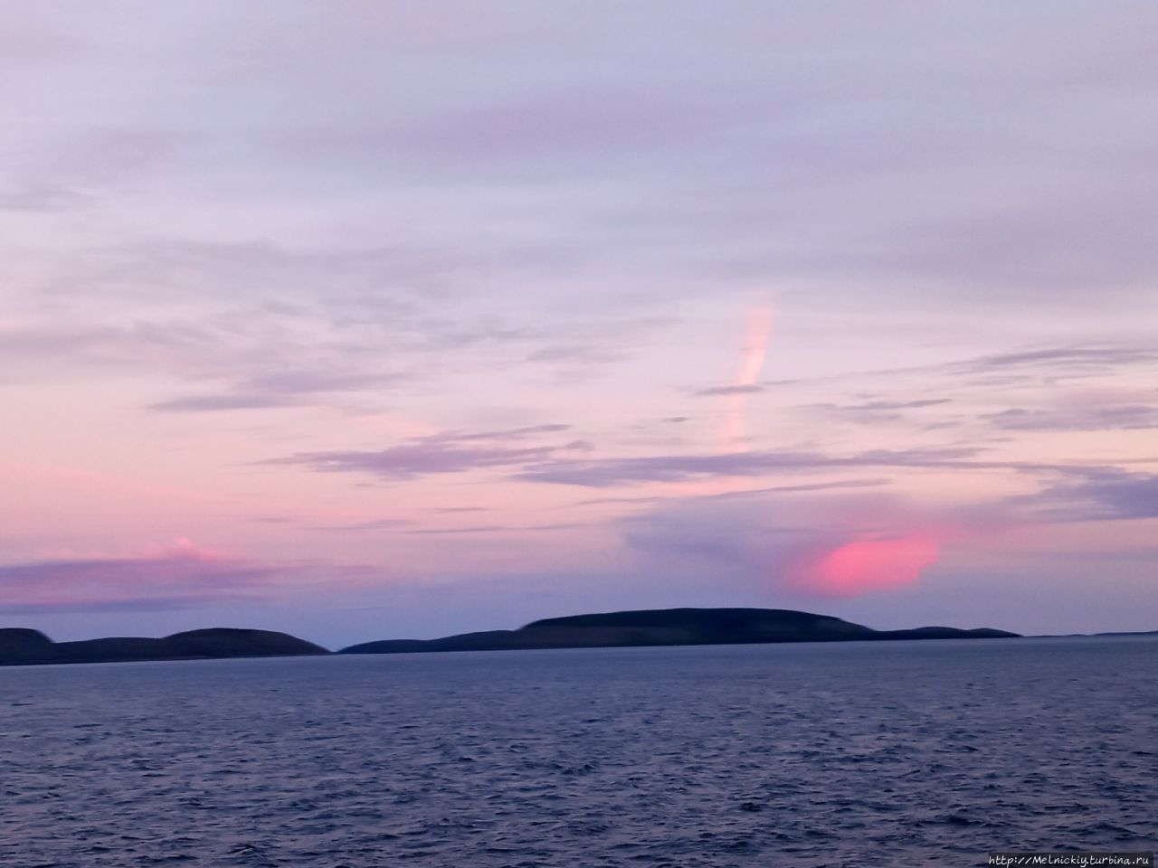 Закат на Белом море Рабочеостровск, Россия