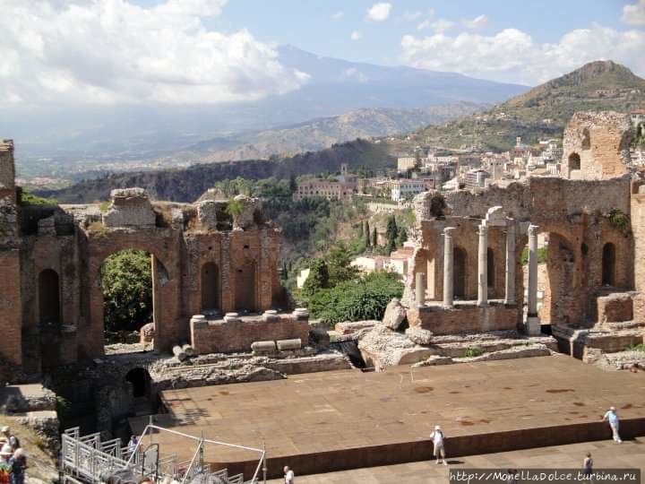 Пешеходный маршрут в Taormina Таормина, Италия