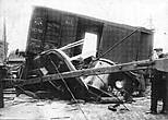 Последствия трамвайной катастрофы 1 декабря 1930 г  на железнодорожном переезде Бычий Пост