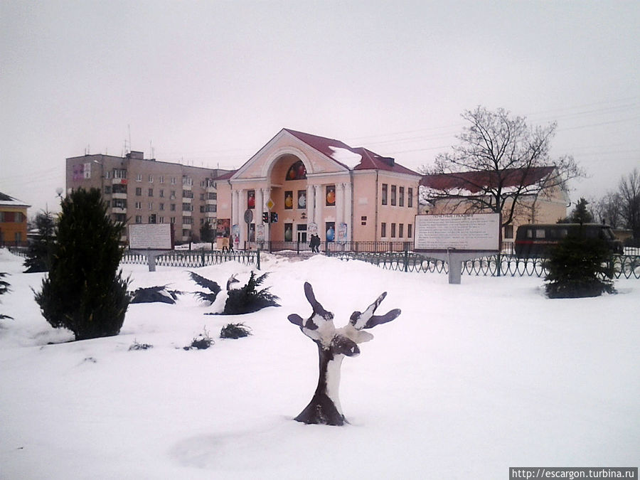 ...например, забавные олени в снегу... Любань, Беларусь