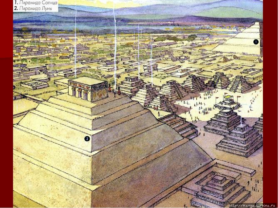 Реконструкция пирамиды Солнца. Из интернета Теотиуакан пре-испанский город тольтеков, Мексика