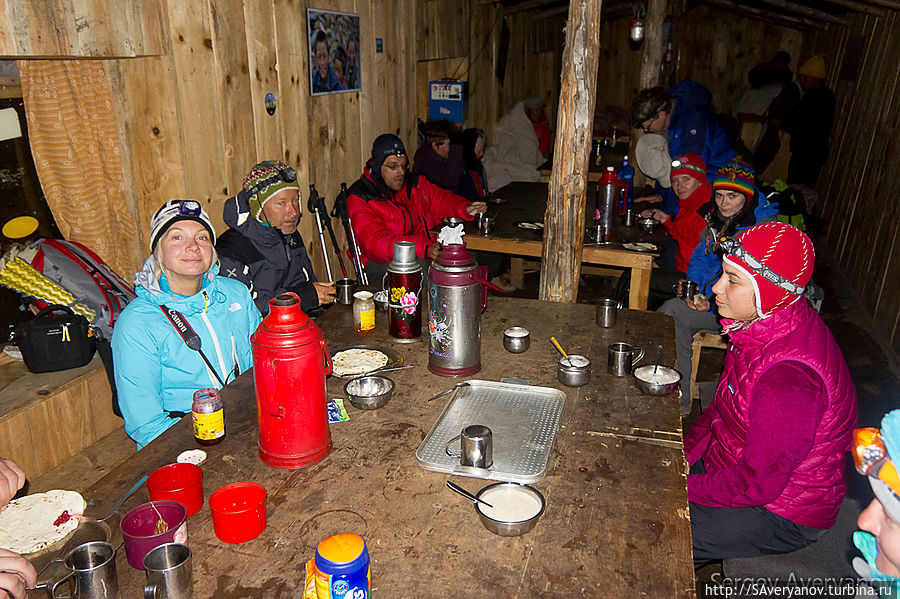 Перед выходом на перевал. 4.30 утра