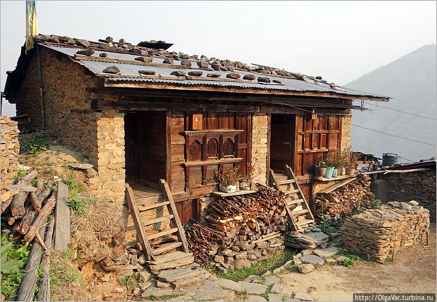 Так выглядят дома местных жителей Лангтанг, Непал