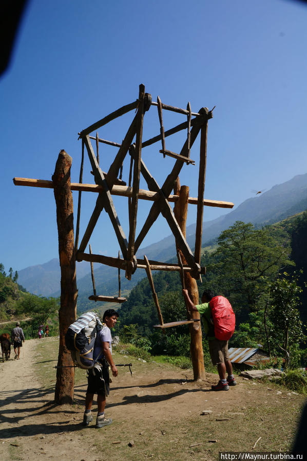 Качели. Покхара, Непал