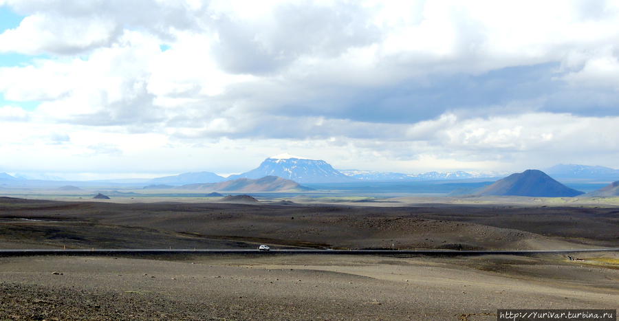 Пейзажи на северном участке дороги № 1 Деттифосс водопад, Исландия