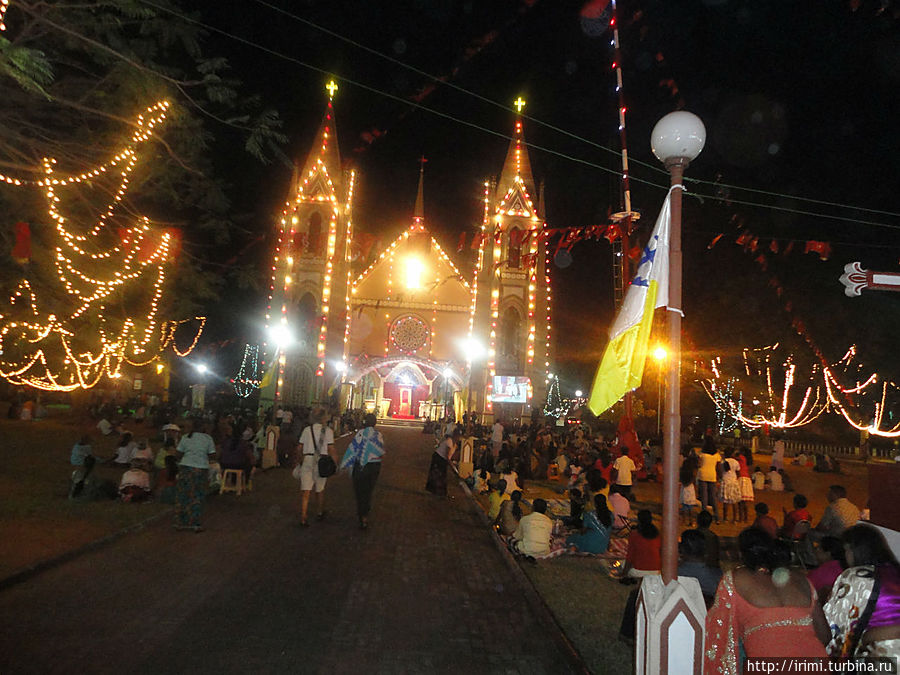 Храм Святого Себастьяна в день фестиваля католических церквей в Негомбо Шри-Ланка