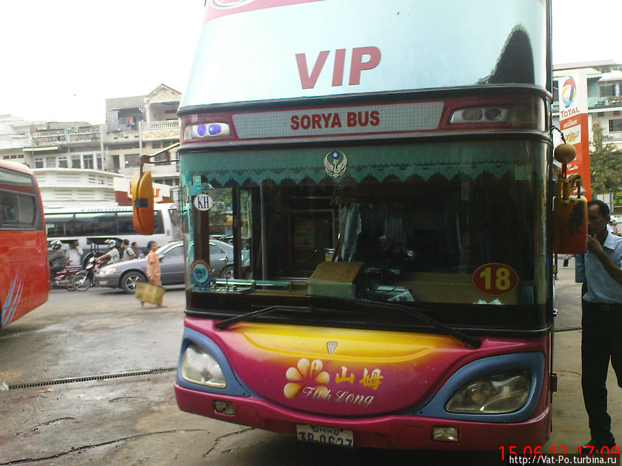 Автобус из Пном-Пеня в Сиануквиль Сиемреап, Камбоджа