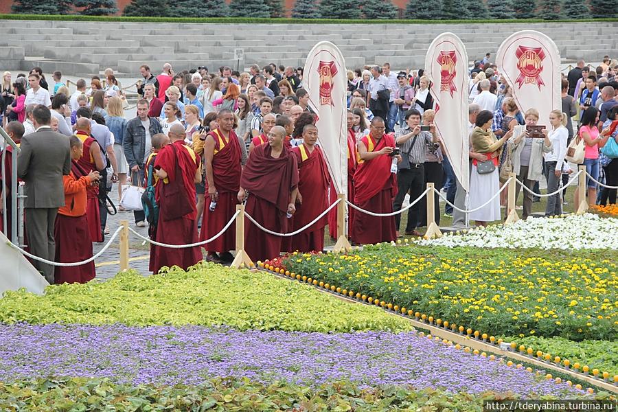 Цветочной красоте радуются и иностранные туристы Москва, Россия