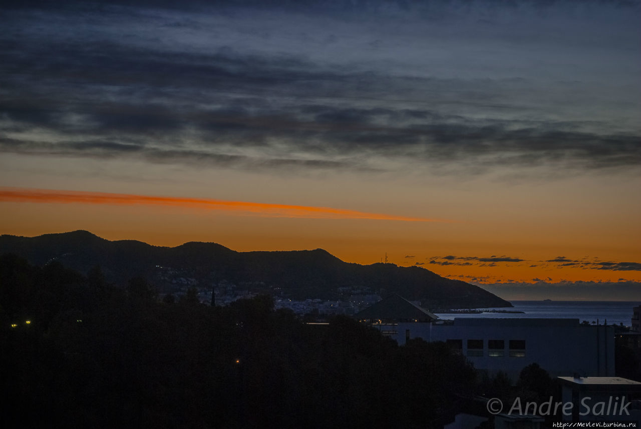 Красивый рассвет Ситжес, Испания