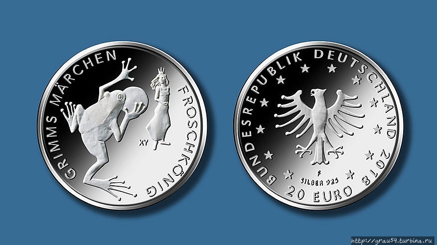 2012 год германии. Монета память бр.Гримм.