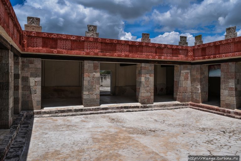 Реконструкция Дворца Кетцальпапалотля. Из интернета Теотиуакан пре-испанский город тольтеков, Мексика