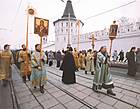 Освящение часовни во имя святого благоверного князя Даниила Московского.
17 марта 1998 года. (фото из интернета)