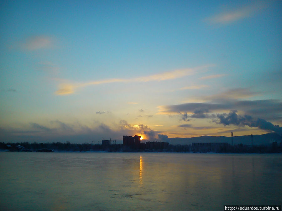 Рассвет над Енисеем Красноярск, Россия