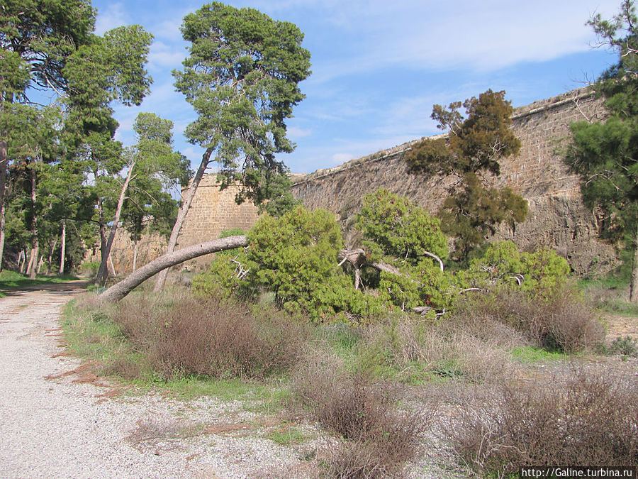 живописный ров между крепостью и крепостной стеной Фамагуста, Турецкая Республика Северного Кипра