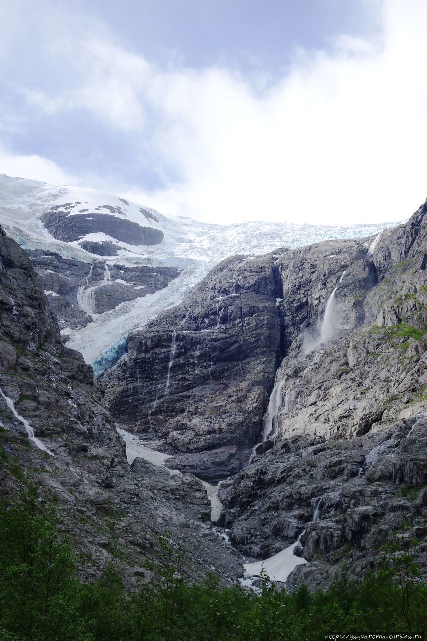 Вся родня у ледника Кьендалсбрин Олден, Норвегия