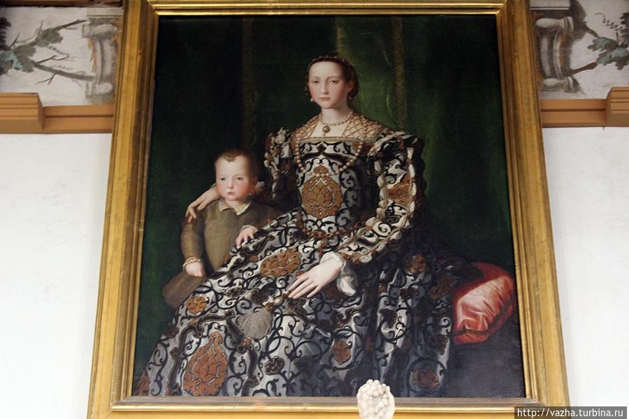 Аньоло Бронзино. Элеонора Толедская с сыном. Флоренция, Италия