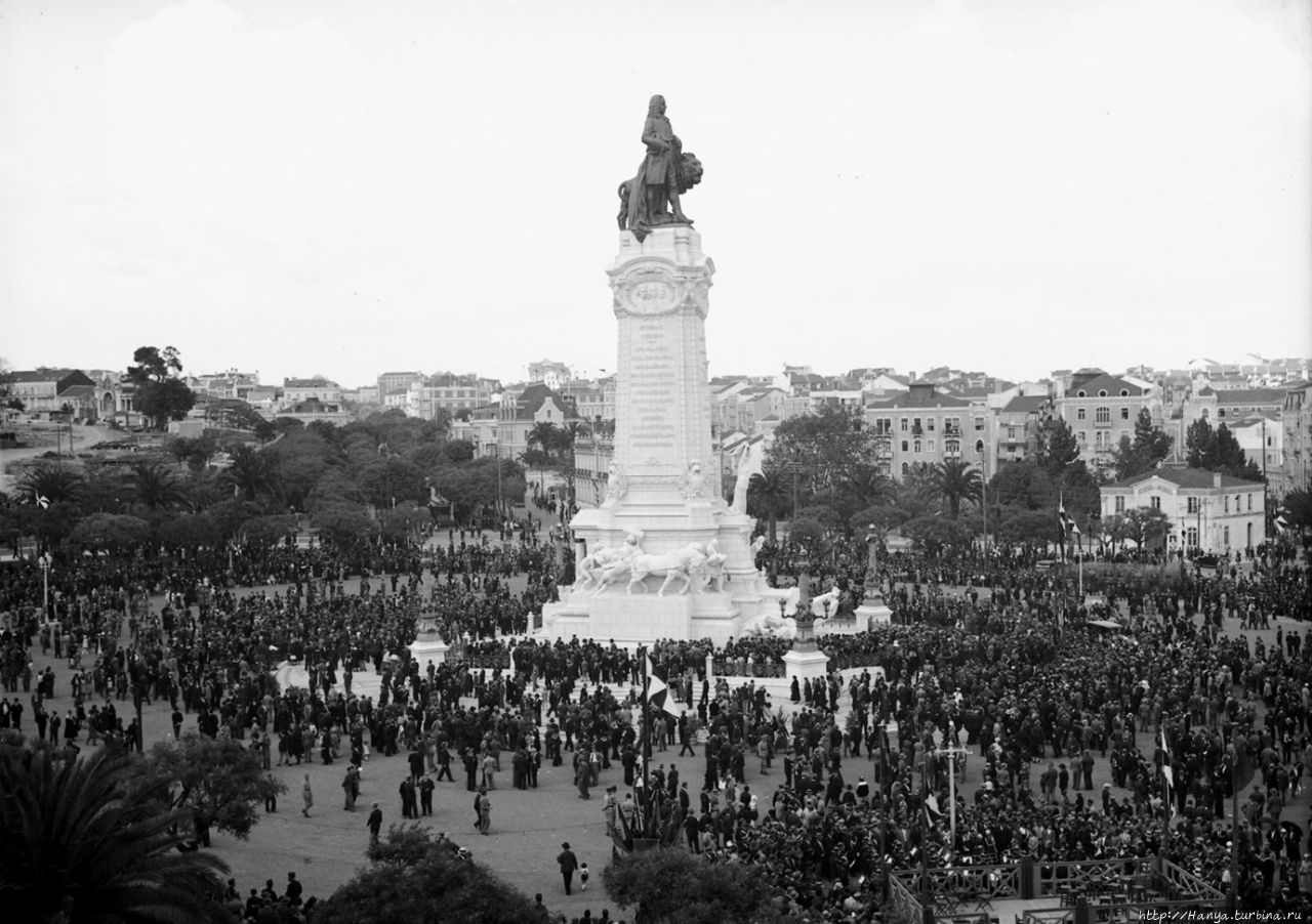Открытие памятника Маркизу Помбалу. Из интернета Лиссабон, Португалия