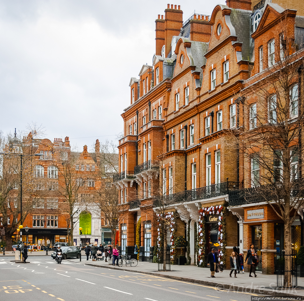 Новогодний Лондон. SLOAN SQUARE Лондон, Великобритания