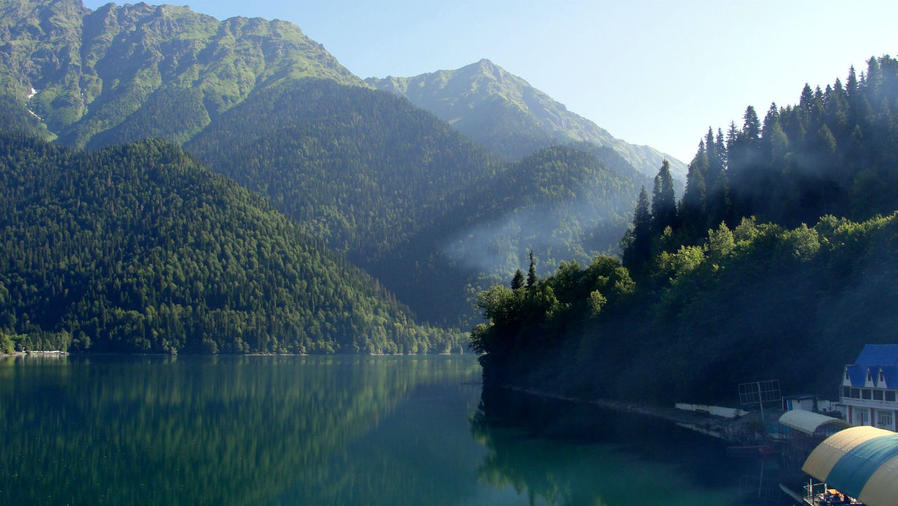 Утро на Рице заряжает на весь день хорошим настроением. Впереди поход по долине 7 озер! Рица Реликтовый Национальный Парк, Абхазия