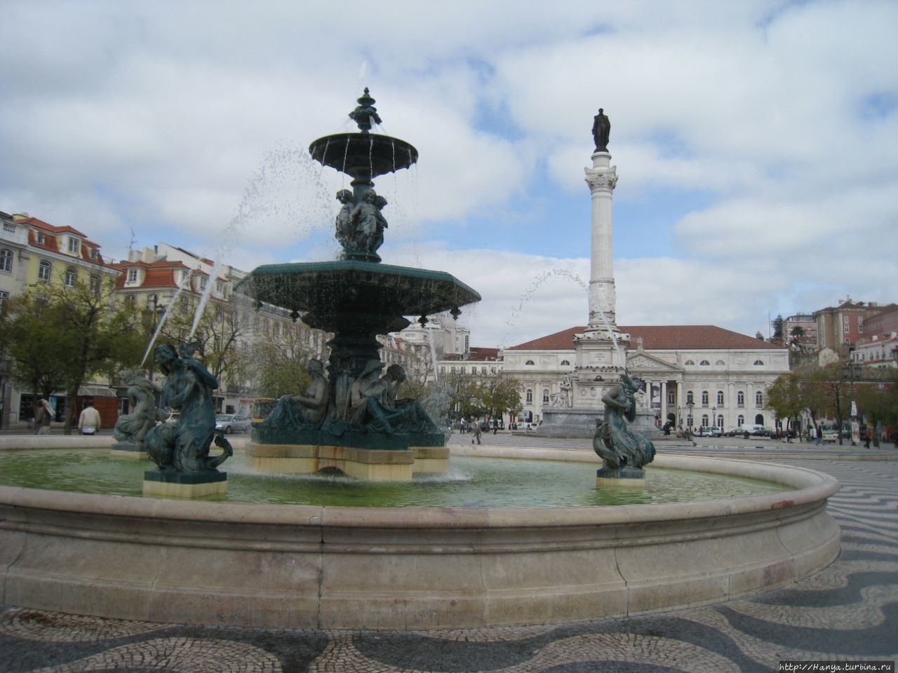 Площадь Россио Лиссабон, Португалия