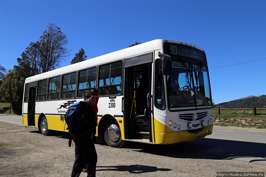 Автобус до парка Сан-Карлос-де-Барилоче, Аргентина