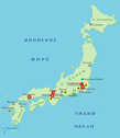 Карта японского путешествия